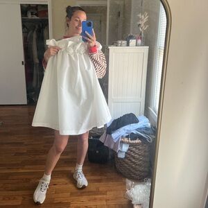 Bernadette Tilly floral appliqué strapless dress - White